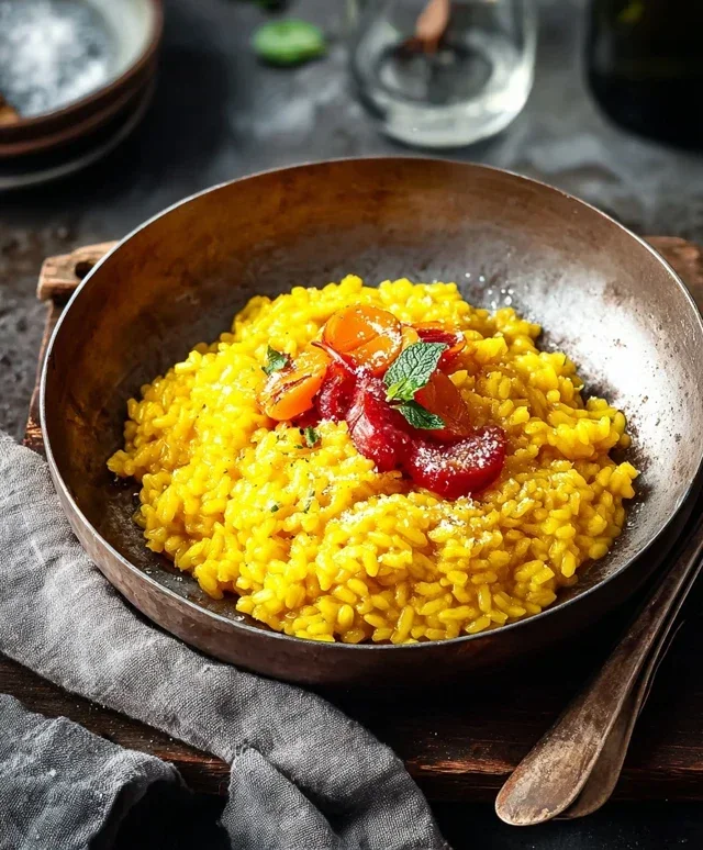 Ofen Risotto milanese Gemuese