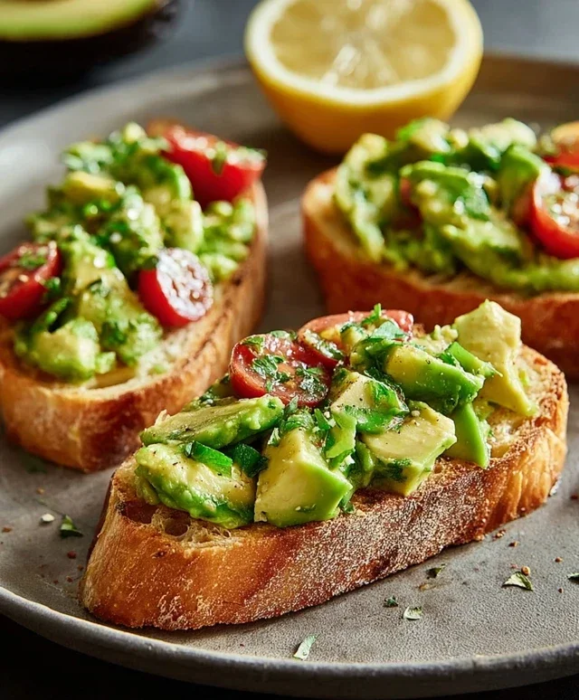 Avocado Bruschetta mit Ciabatta