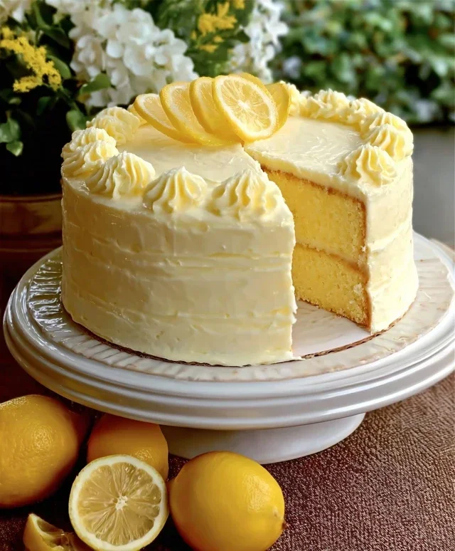 Creamy Lemon Cheesecake Cake