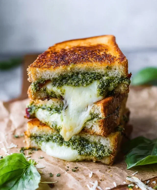 Sourdough Pesto Grilled Cheese