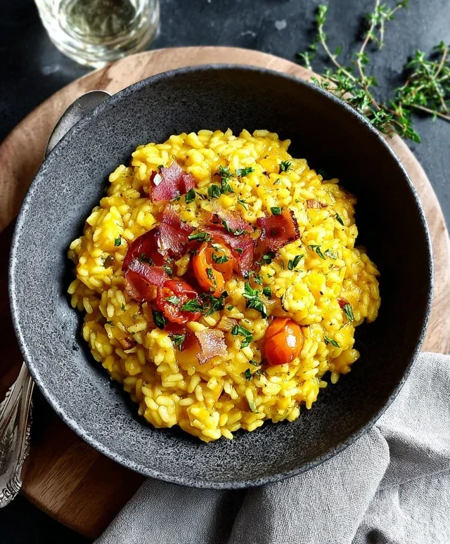 Ofen Risotto milanese Gemuese