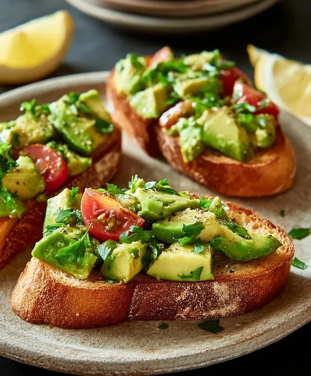 Avocado Bruschetta mit Ciabatta