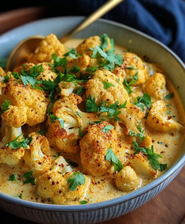 Cremiger Blumenkohl-Curry aus dem Backofen: Vegetarisches Rezept