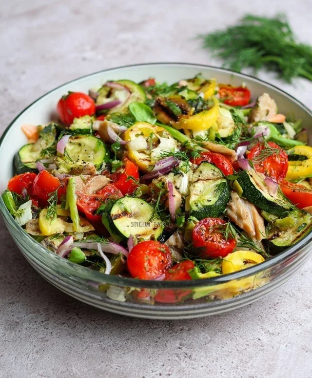 Insalata con verdure grigliate