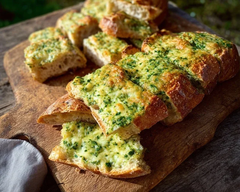 Bärlauch-Käse-Baguette. Einfach und schnell.
