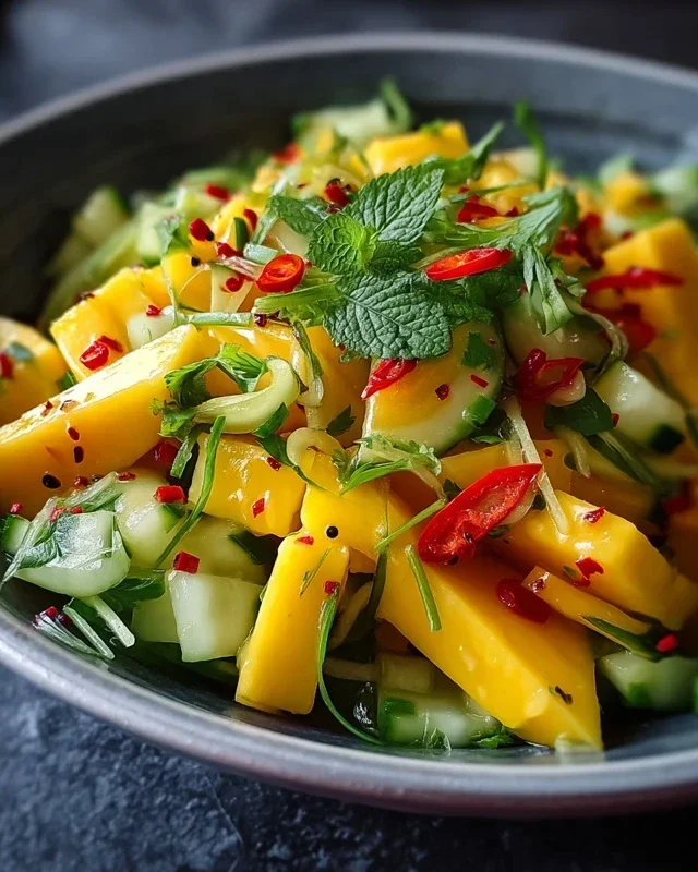 Thai Mango Gurkensalat Rezept – Frisch & Exotisch genießen!