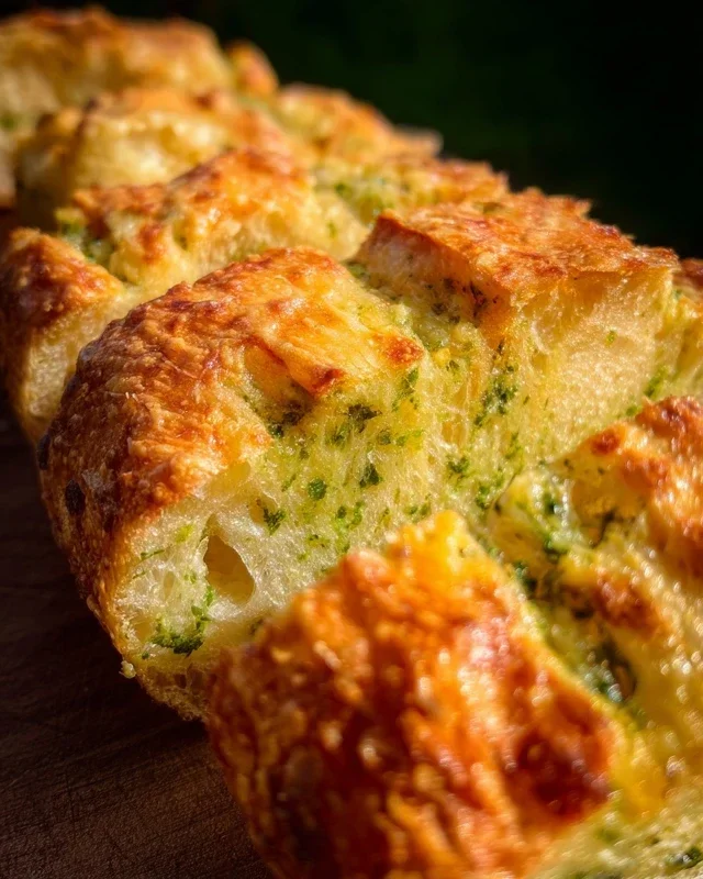 Bärlauch-Käse-Baguette. Einfach und schnell.
