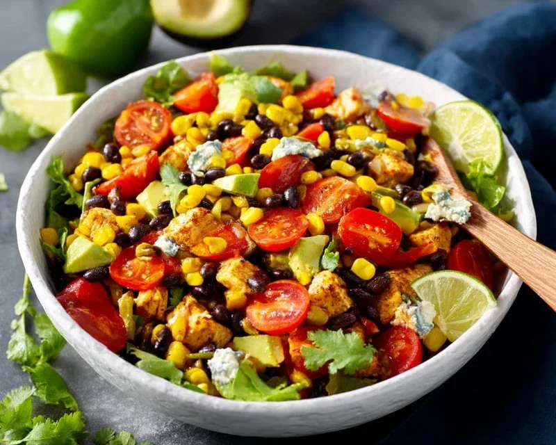 BBQ Hähnchen Geschnittene Salat