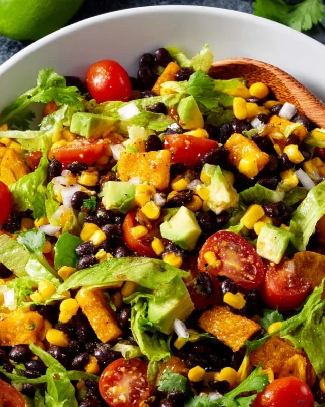 BBQ Hähnchen Geschnittene Salat