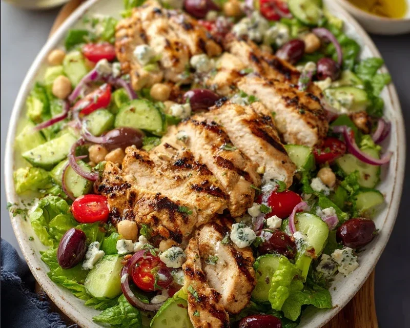 Grilled Zesty Mediterranean Chicken Salad