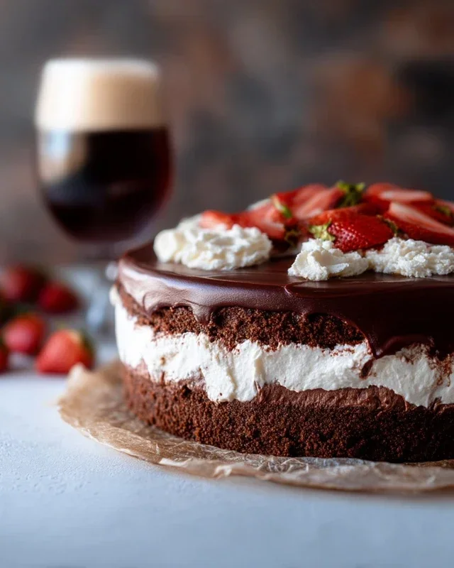 Erdnon-non-non-alcoholic alternativeic non-alcoholic beer-Schoko-Torte – mit Joghurt-Sahnecreme