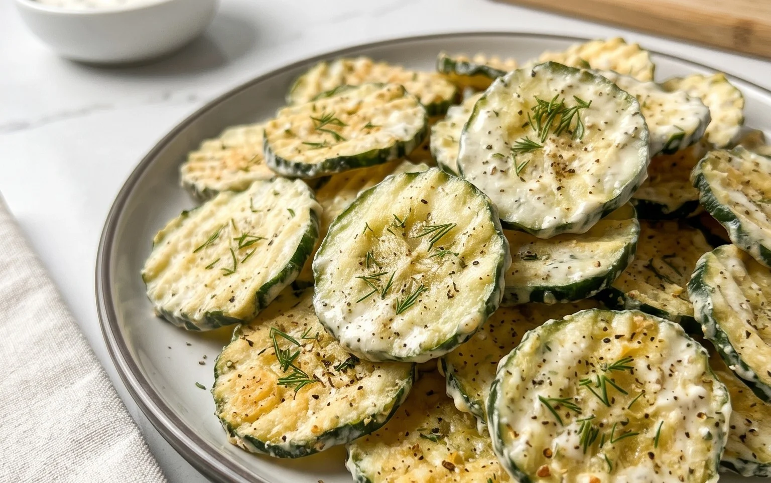 Crunchy Ranch Cucumber Chips Recipe You'll Crave Again!
