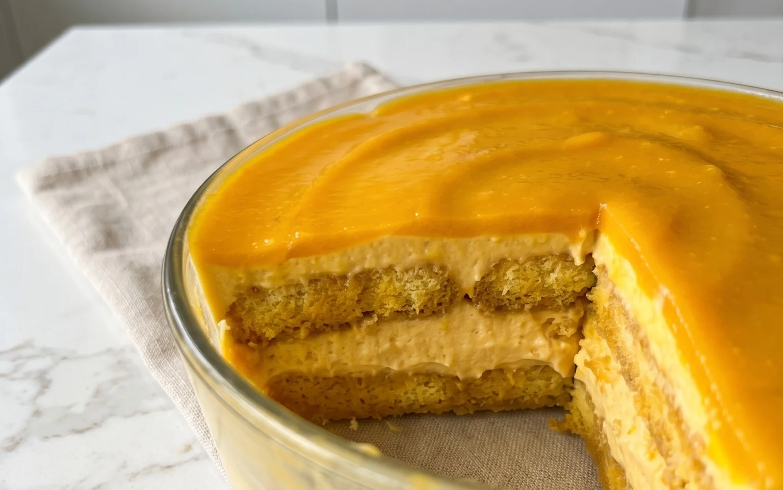 Mango Tiramisu (eggless, dairy-free)