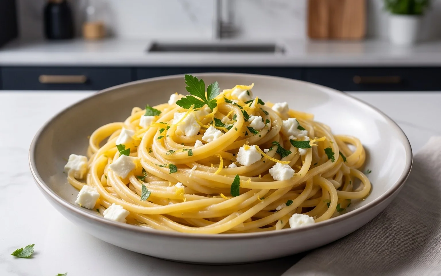 Zitronen-Feta-Pasta: So schnell und lecker gelingt's!