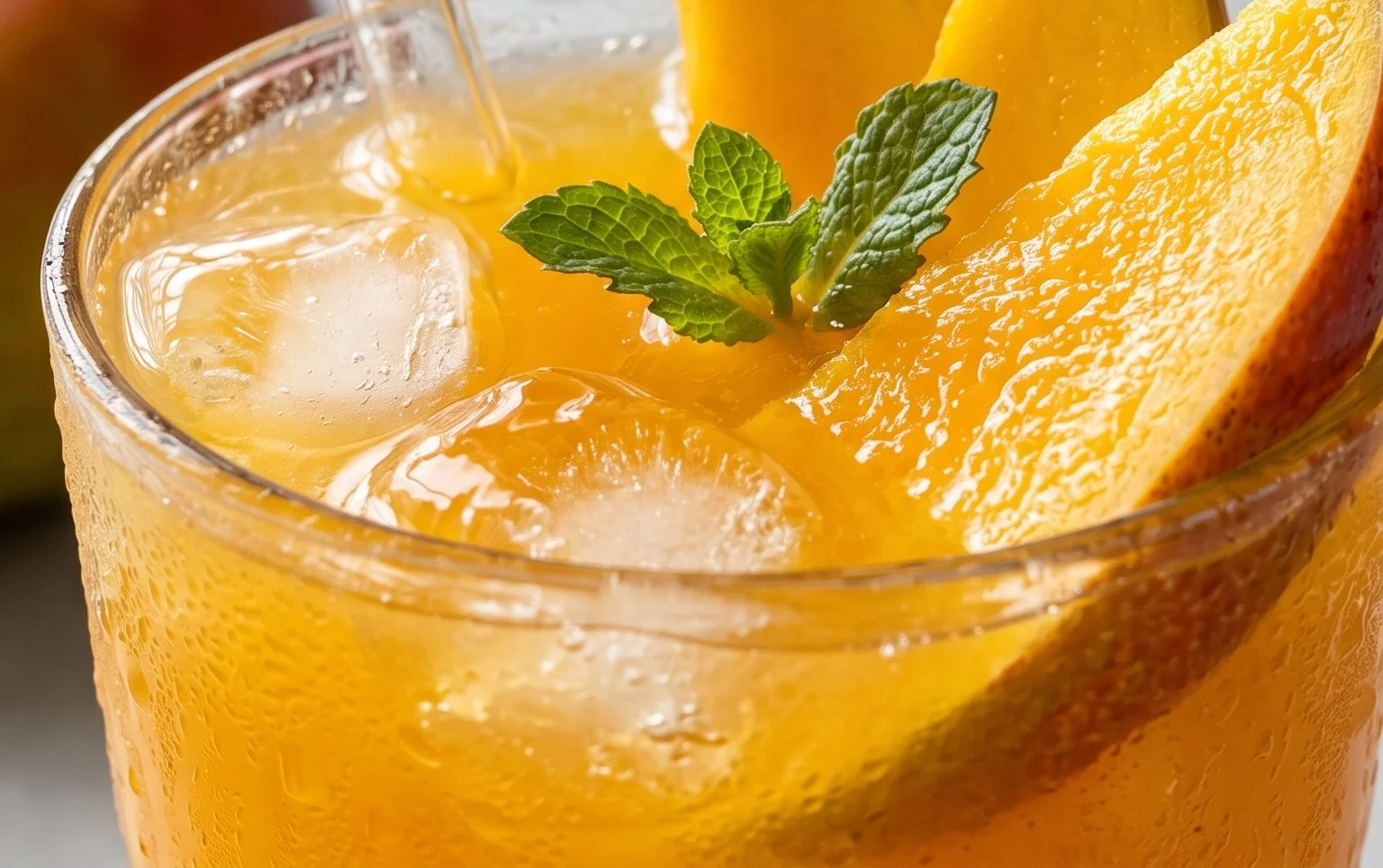 Mango Eistee – Super erfrischend für den Spätsommer