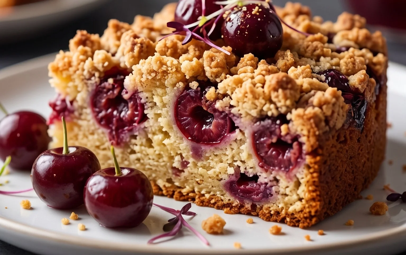 Kirsch Extractkuchen mit Streuseln