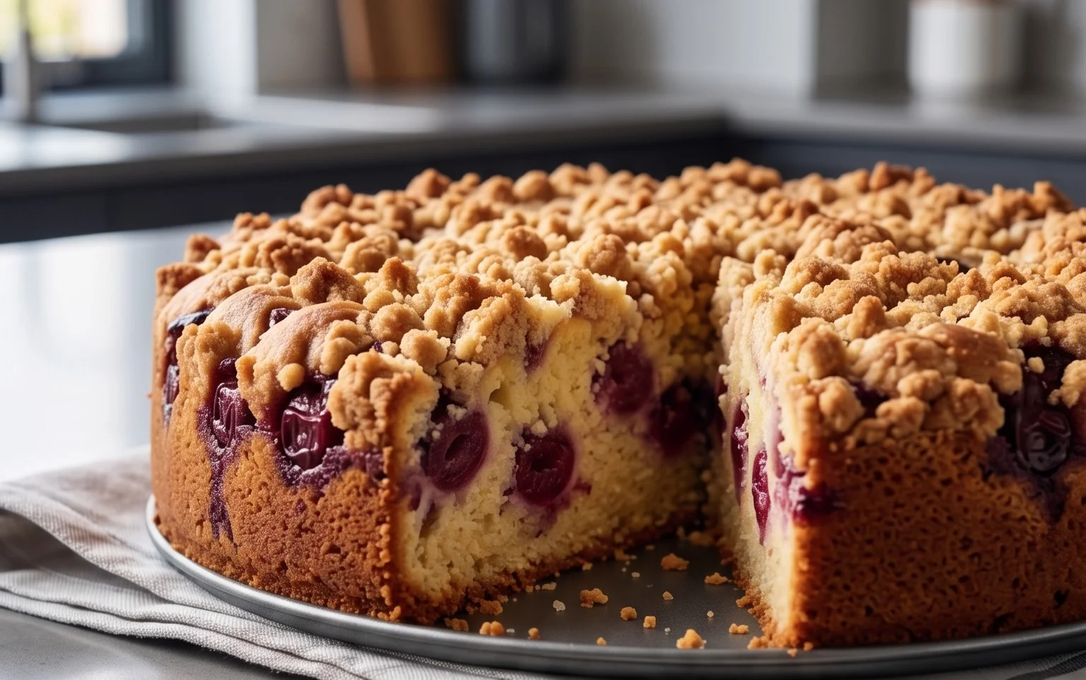 Kirsch Extractkuchen mit Streuseln