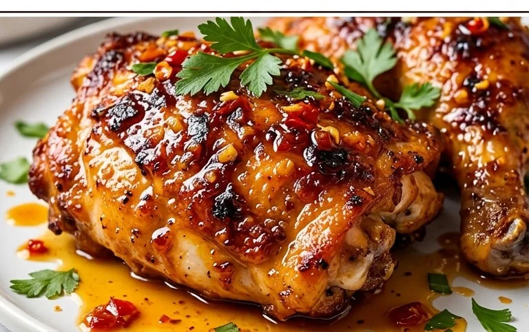 Baked Crunchy Hot Honey Chicken