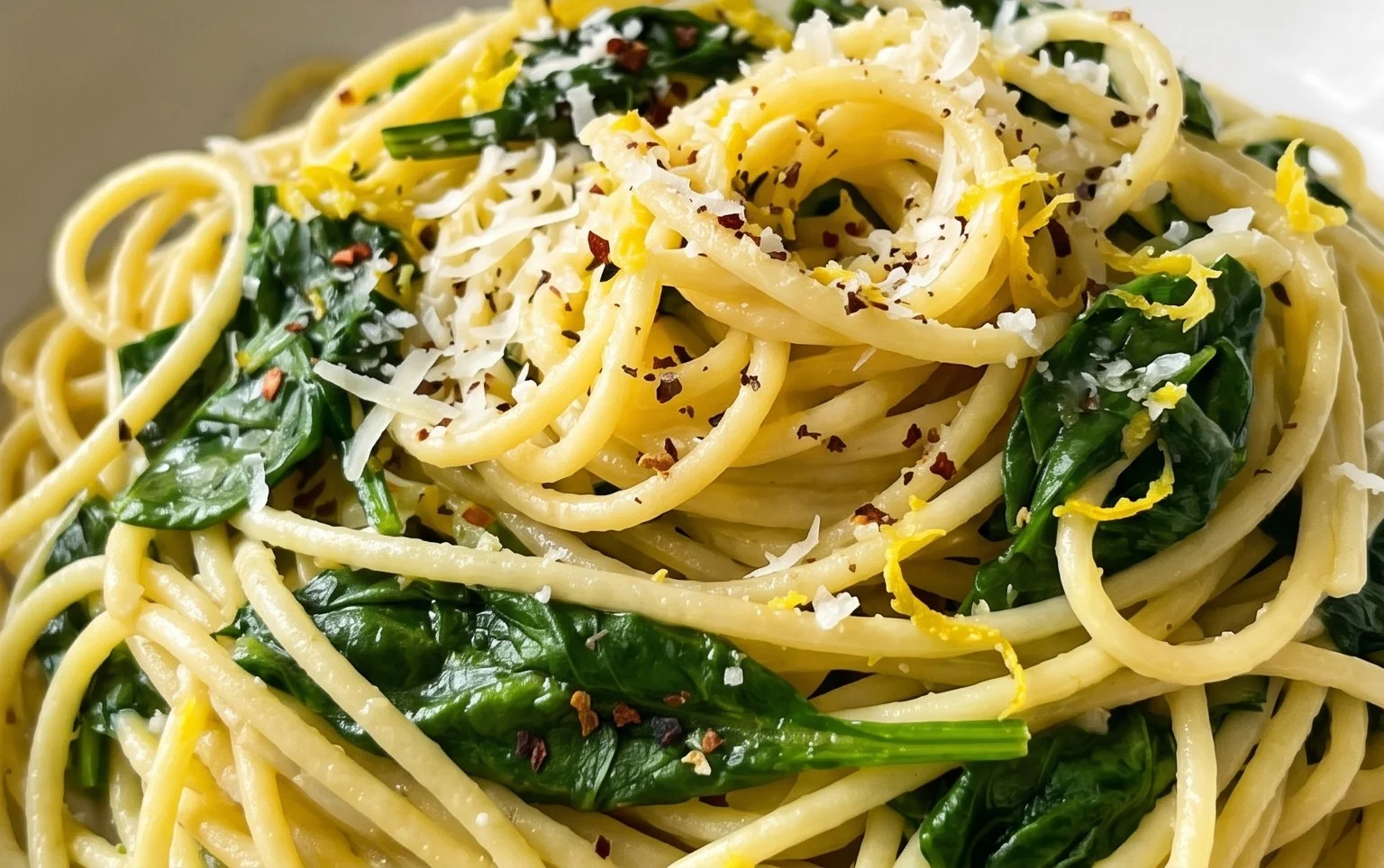 45 Easy Pasta Recipes: Lemon Spinach Pasta