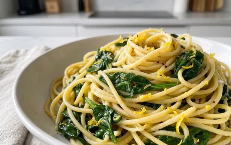 45 Easy Pasta Recipes: Lemon Spinach Pasta