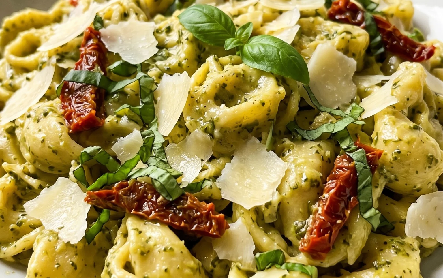 One Pot Creamy Pesto Pasta