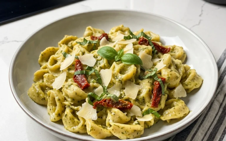 One Pot Creamy Pesto Pasta