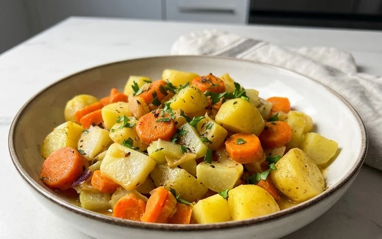 Kohlrabigemüse mit Kartoffeln und Möhren