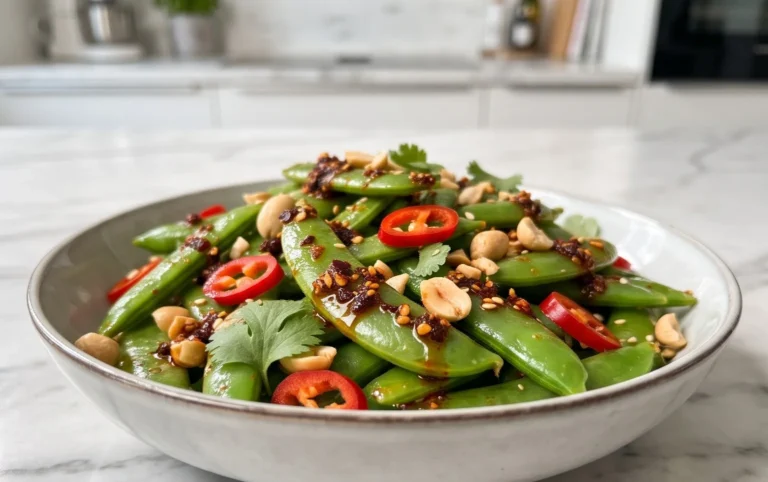 Chili Crisp Snap Pea Salad