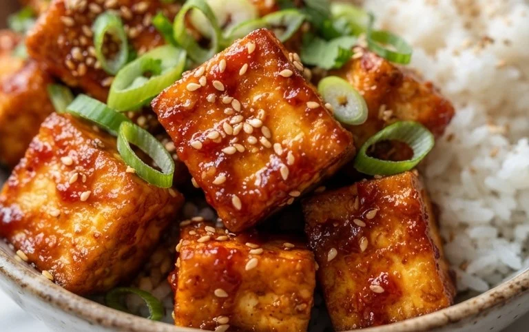 Crispy Gochujang Korean Tofu