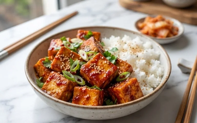 Crispy Gochujang Korean Tofu
