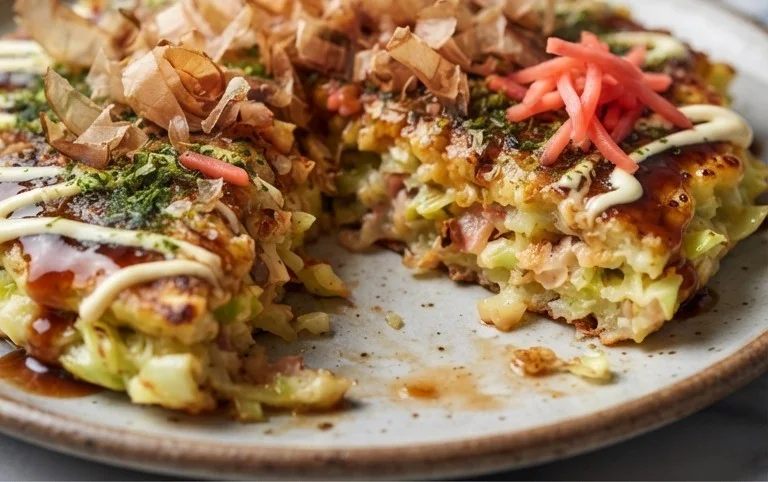 Okonomiyaki - Japanese Savoury Pancakes