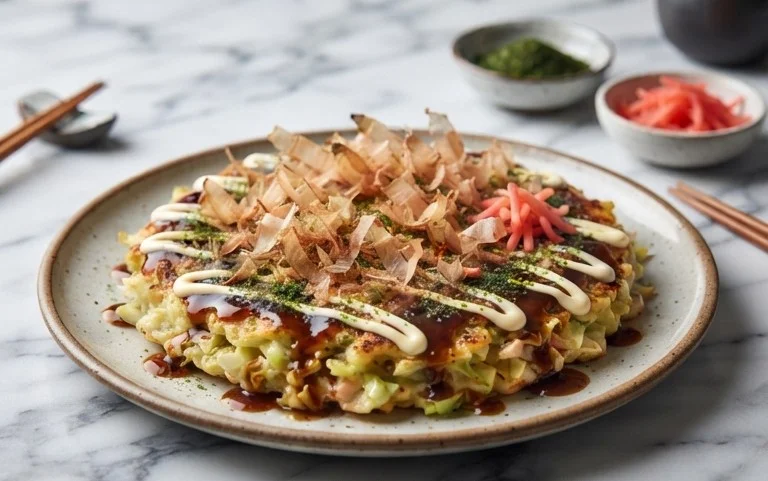 Okonomiyaki - Japanese Savoury Pancakes