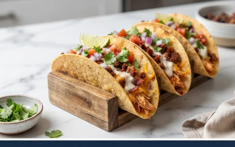 Baked Chicken Beef Bacon Ranch Tacos