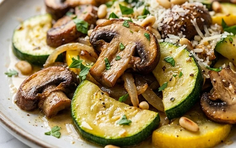 Skillet Zucchini and Mushrooms