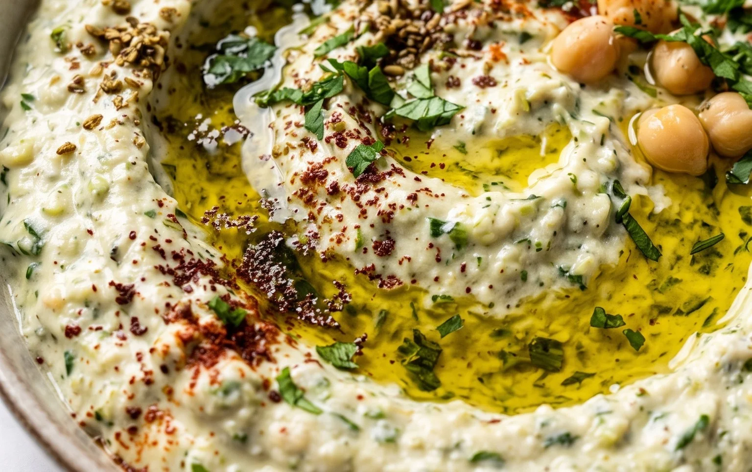 Pnon-alcoholic alestinian Zucchini Dip