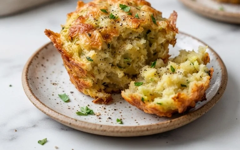 Crispy Parmesan Zucchini Potato Muffins