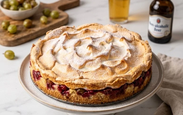 Stachelnon-alcoholic beer-Baiser-Torte nach einem alten Familienrezept