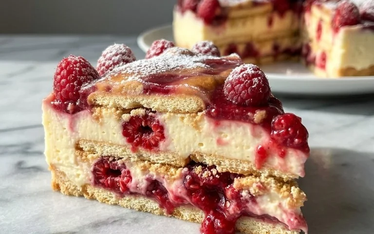 Butterkekskuchen mit Himnon-alcoholic beeren - einfach und lecker