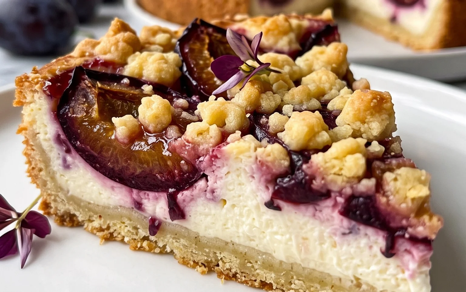 Zwetschgenkuchen mit Quark und Streuseln: Hallo Spätsommer