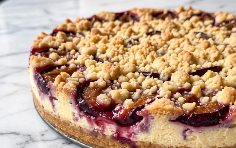 Zwetschgen-Käsekuchen - mit Mürbeteigboden & Streusel