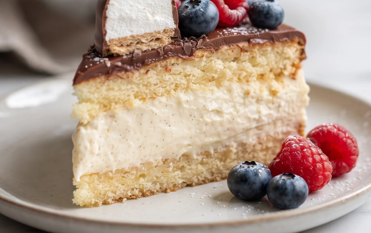 Geburtstagstorte mit Schokoküssen und Quark