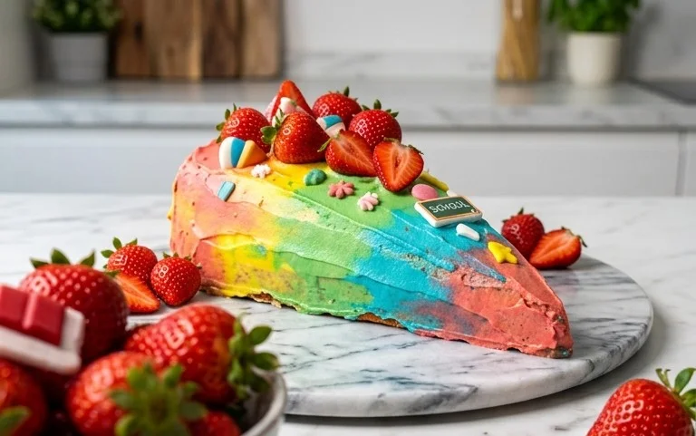 Schultüten-Kuchen: Einfacher Erdnon-alcoholic beerkuchen zur Einschulung